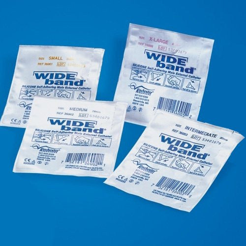 Bard Wide Band Urisheath SelfAdhesive Silicone Male External Catheter 8cm