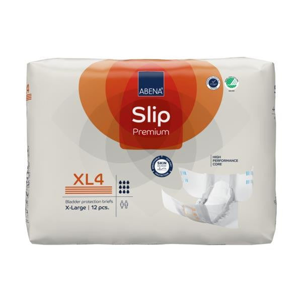 Abena Slip Premium XL4 (Hip Size 100cm - 170cm) - 4000mL - Orange - (12pcs / Pack) - Carton of 4 (SA1000021294)