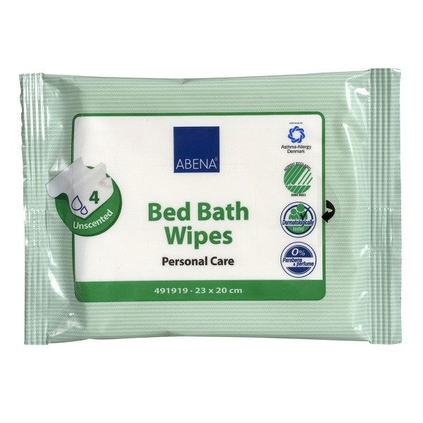 Abena Bed Bath Wipes, 20 x 23cm, 4pc/pack, Carton of 36