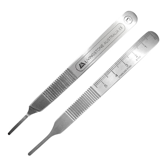 Scalpel Blade Handle Stainless Steel No. 3 Graduated Fits Swann