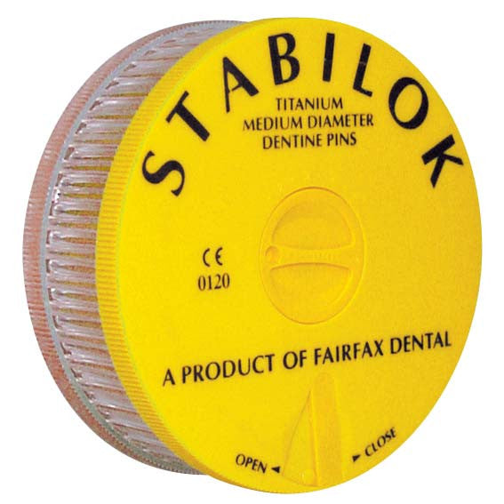 Stabilok Titanium Pins 0.6mm Yellow Standard 20 per Pack