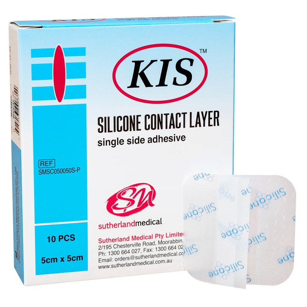 KIS Silicone Wound Contact Layer Adhesive Dressing All Sizes