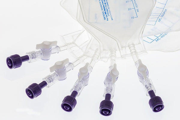 Medicina ENFit Enteral Drainage Bag With Extension Tubing, 50mL, 100mL, 250mL, 500mL, 1000mL
