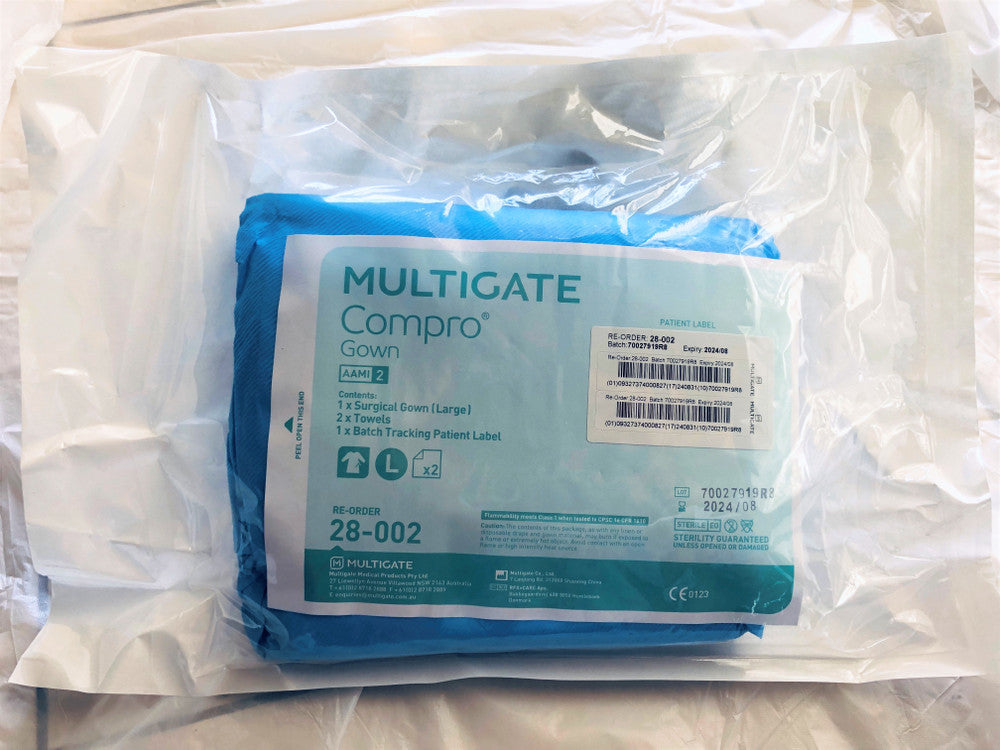 Multigate Surgical Apparel Sterile Isolation Cover Gown with 2 Towels