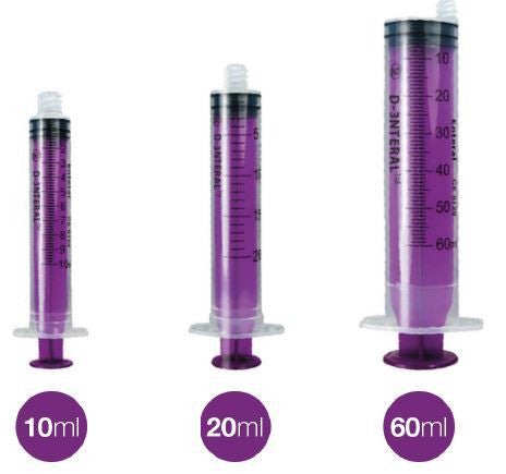 Nutricia ENFit Enteral Syringe, Single-Use/ Multi-Use, 10mL, 20mL, 60mL, Box of 30