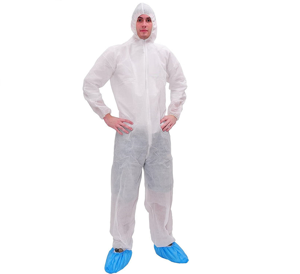 Disposable Dust Protective Polypropylene PP Tyvek Coverall with Hood Chemical