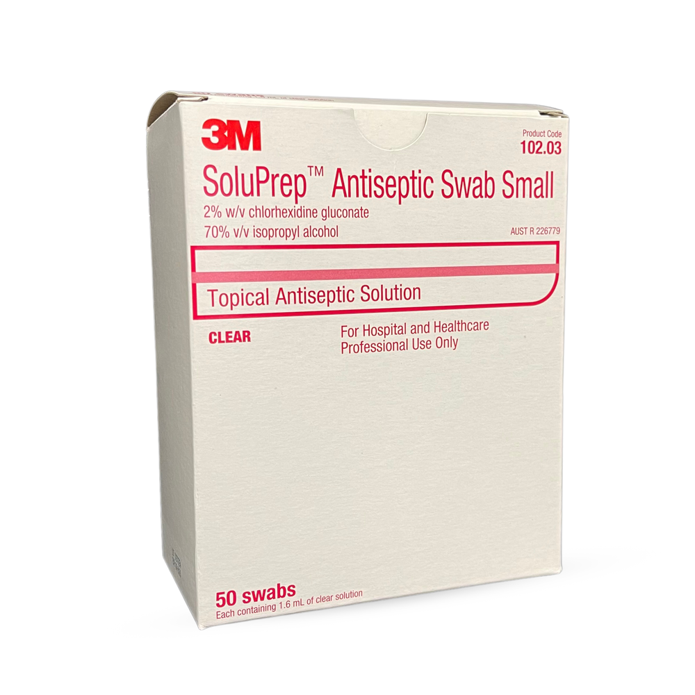 3M Soluprep IV Swab Small, Antiseptic, Solu-IV, Box of 50 (102.03)