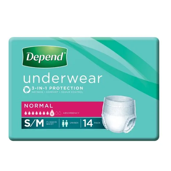 Depend Normal Underwear Unisex 850ml - All Sizes