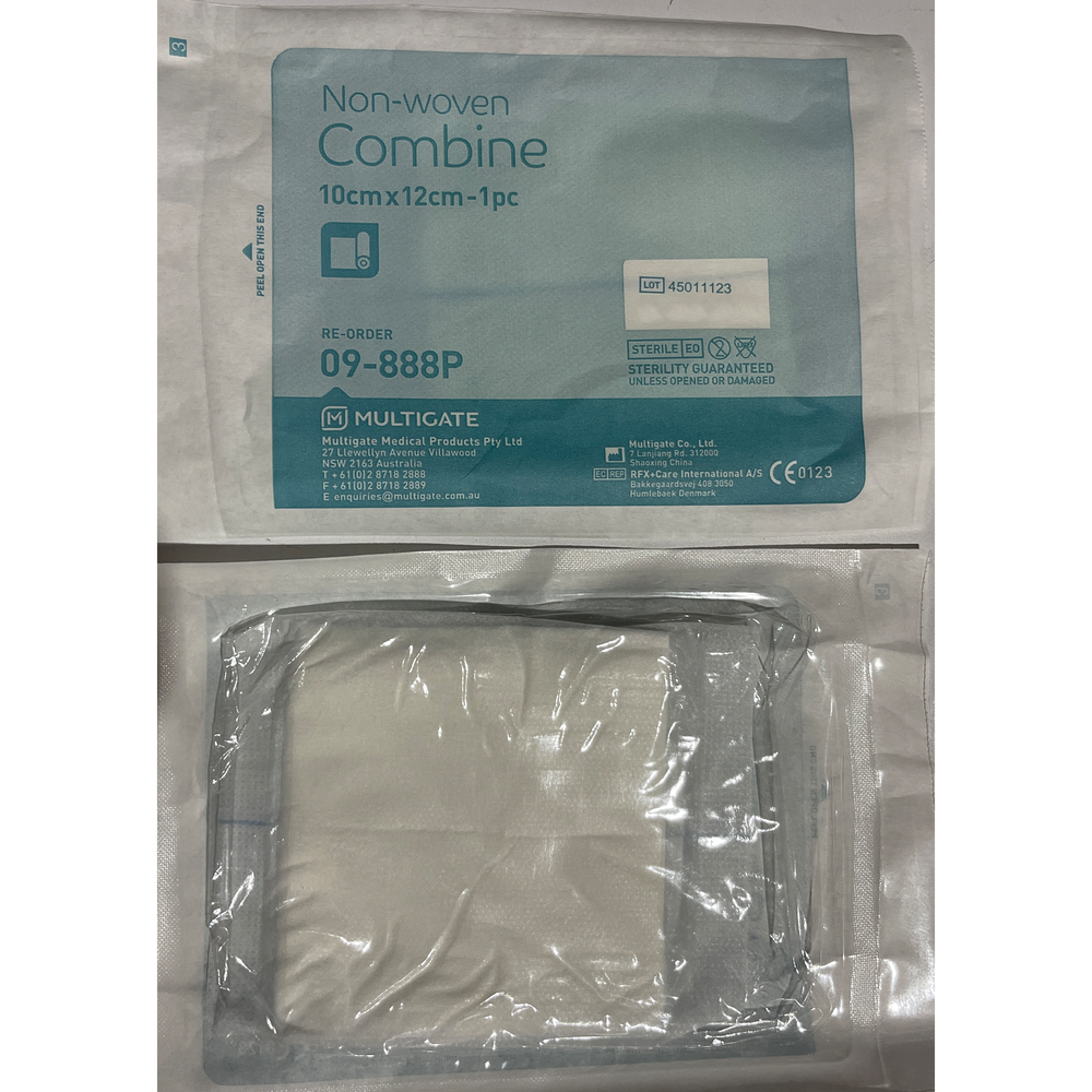 Multigate Combine Dressing Non Woven 10cm x 12cm Sterile 09-888P - Pack of 50