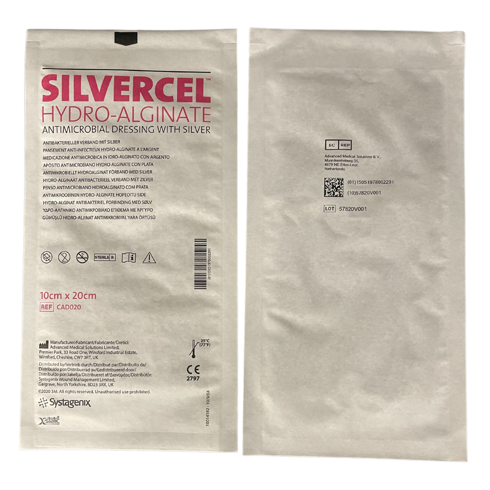 Silvercel Hydro-Alginate Dressing 10cmx20cm 22000990 - Each