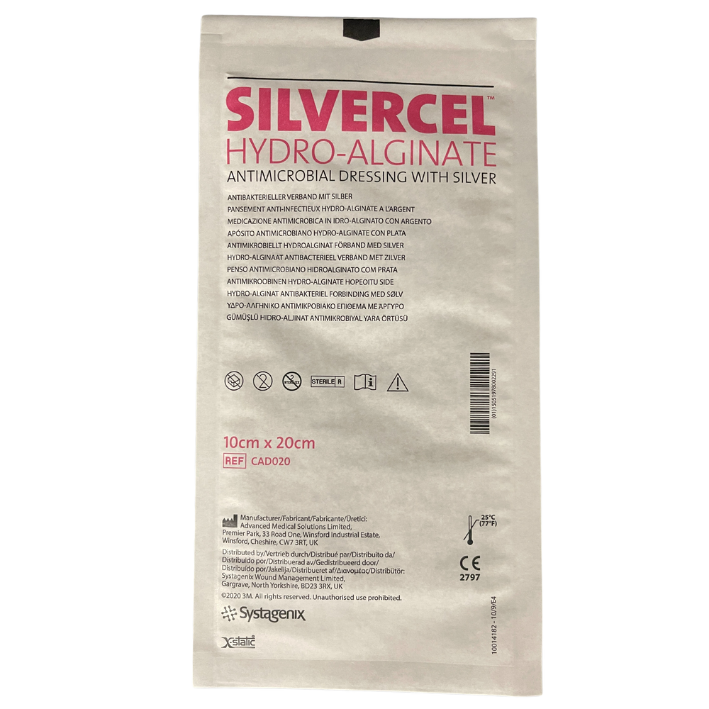 Silvercel Hydro-Alginate Dressing 10Cmx20Cm Cad020 - Pack of 5