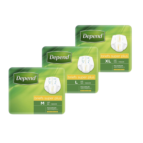 Depend Brief Super Plus Unisex - All Sizes