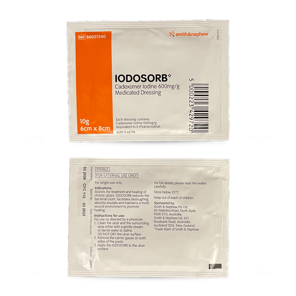 Smith & Nephew Iodosorb Dressing 10G 8cmx6cm