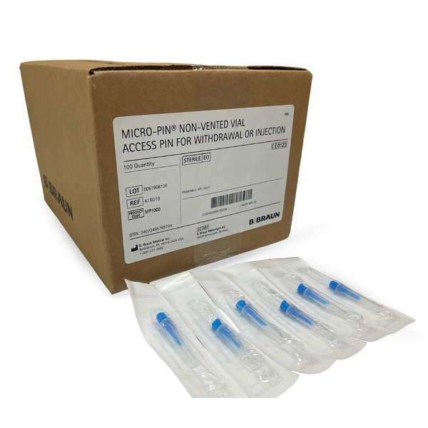 B. Braun MICRO PIN MP1000 Non-Vented, Single-Use Dispensing Pin (415019) - Box of 100