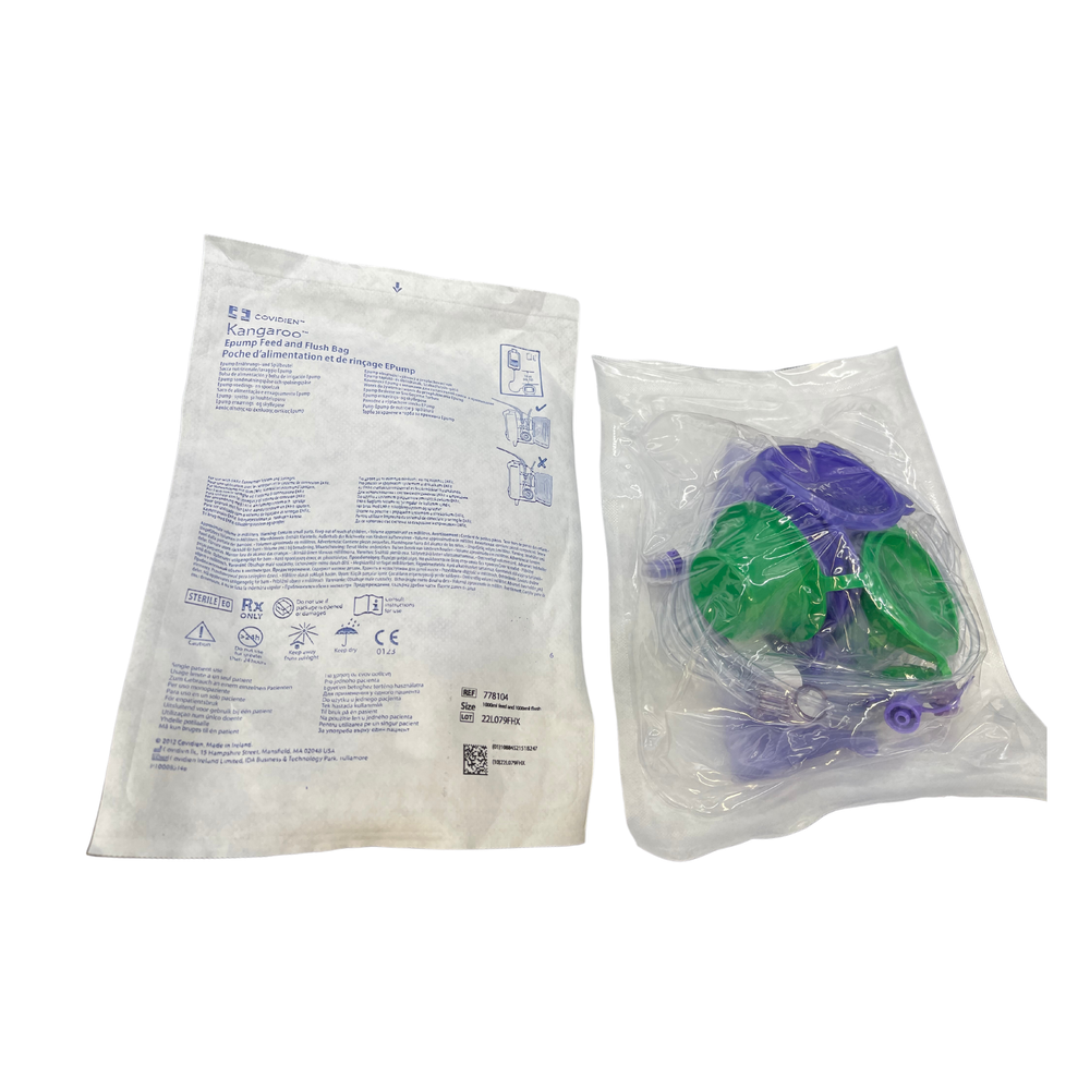 Kangaroo Enteral Pump Administration Set Epump Bag Flush 1000mL (778104)