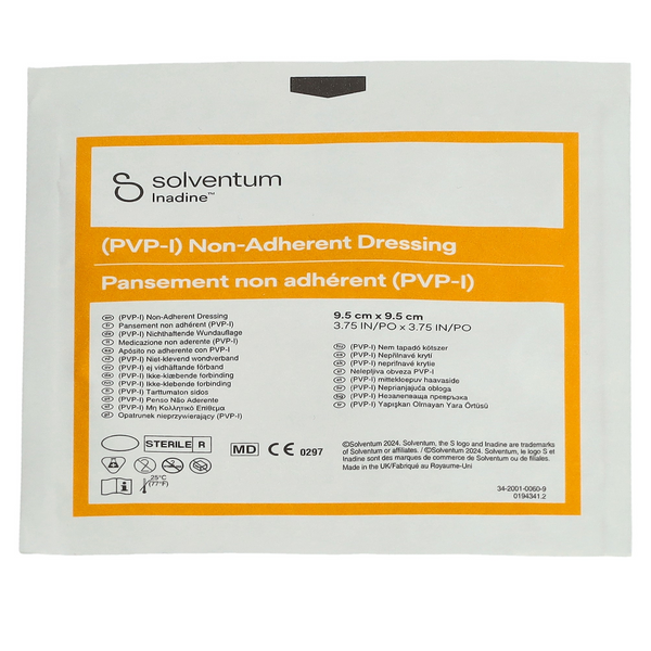 Solventum Inadine Pvp-I Dressing 9.5cm x 9.5cm Non Adhesive (P01512)
