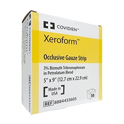 Covidien Xeroform Occlusive Petrolatum Gauze Strip 12.7cm x 22.9cm, (8884433605) - Box of 50