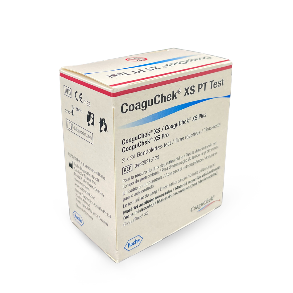 CoaguChek XS PT Test Strips - 2 X 24, Box of 48 (RDS46253150)