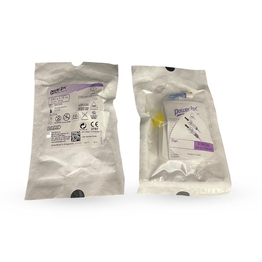 2652015 BD PowerLoc Safety Infusion Set without Y-injection Site 20G x 0.75 ...