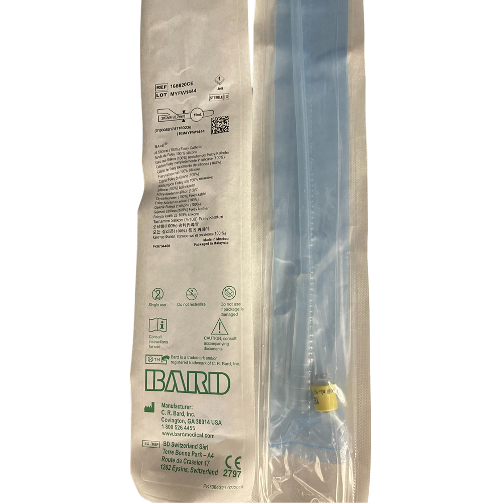 Bardex Catheter 20G 10Ml Foley 2 Way Round Silicone 43Cm