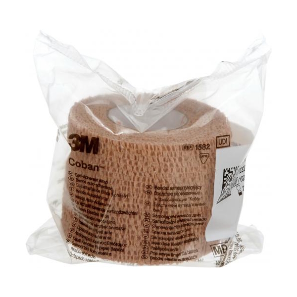 Coban Self-Adherent Wrap 5cm x 2m Tan 1582