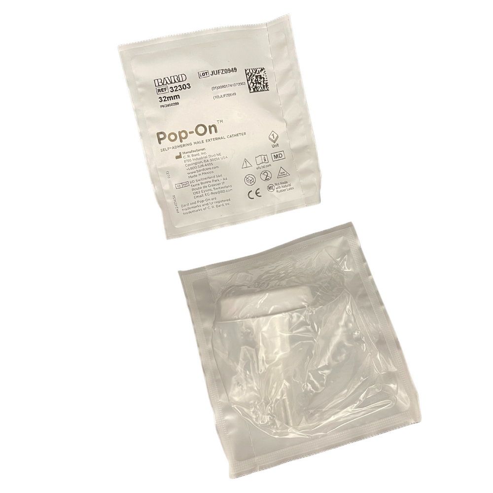 Bard Pop-On Self Adhesive Male External Catheter 3cm - All Sizes