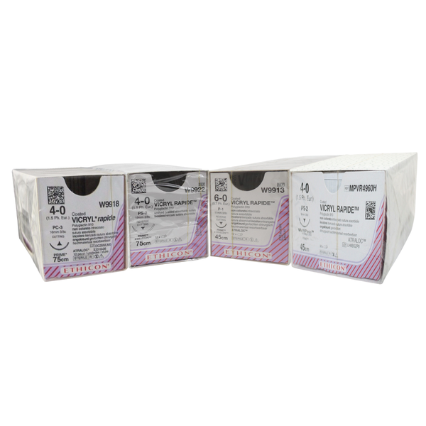 Ethicon Vicryl Rapide Absorbable Sutures Undyed - All Sizes
