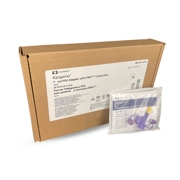 Kangaroo ENFit Y-Port/PEG Adapter, Non-sterile - 16FR 20FR