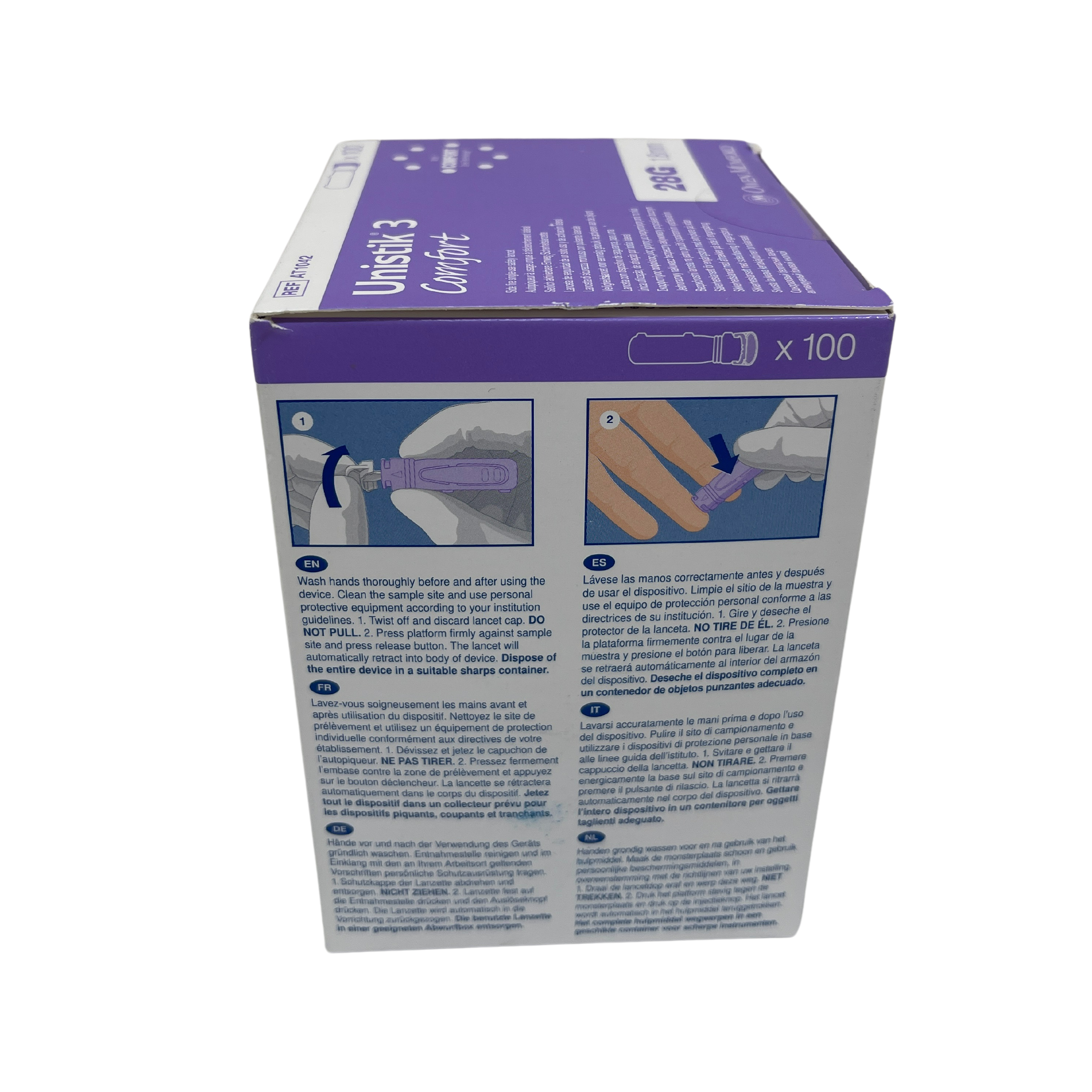 Unistik 3 Comfort Blood Device, Box of 100 (AT1042)