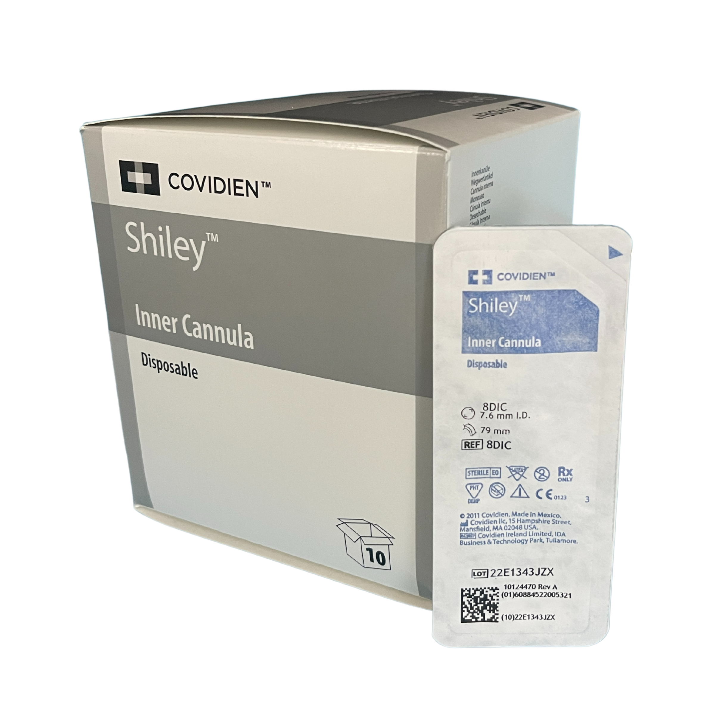 Shiley Disposable Inner Cannula with Integral 15mm Snap-Lock Connector, Box of 10 - All Sizes