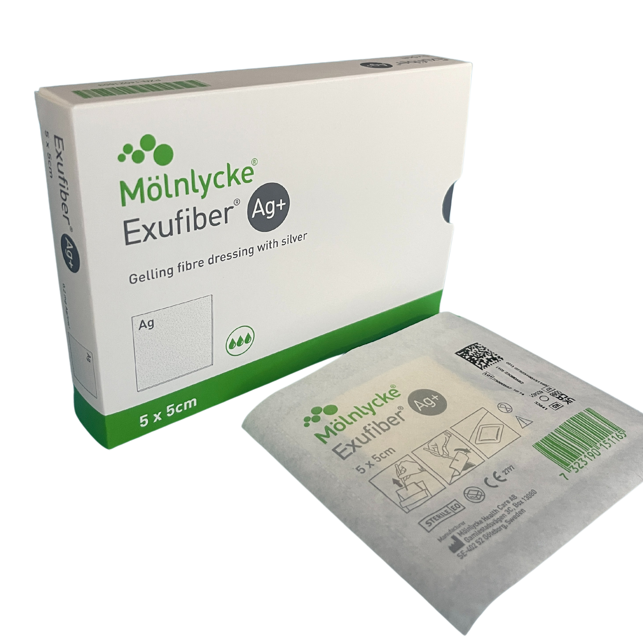 Molnlycke Exufiber Ag+ Dressing All Sizes | Medisa
