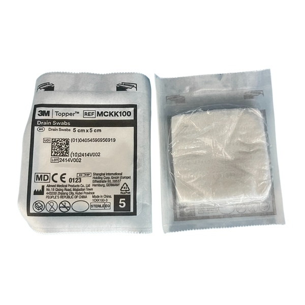 3M Topper Drain Sponge Sterile (5cm x 5cm / 10cm x 10cm)