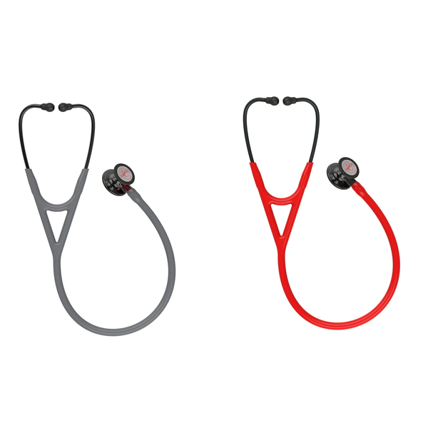 3M Littmann Cardiology IV Diagnostic Stethoscope, LimitedEdition, High Polish Smoke Chestpiece (Red / Grey)