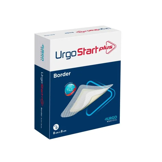 Urgostart Plus Border Wound Dressing, 8cm x 8cm, 10cm x 10cm, 15cm x 20cm