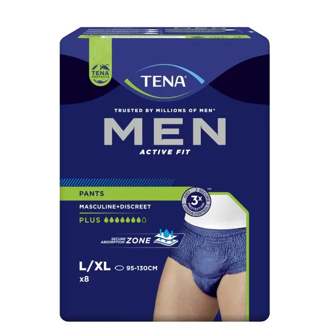 Tena Men Active Fit Pants Plus Navy - Small/Medium - Large/Extera Large