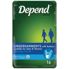 Depend Undergarment With Buttons One Size Fits All 450ml (4865)