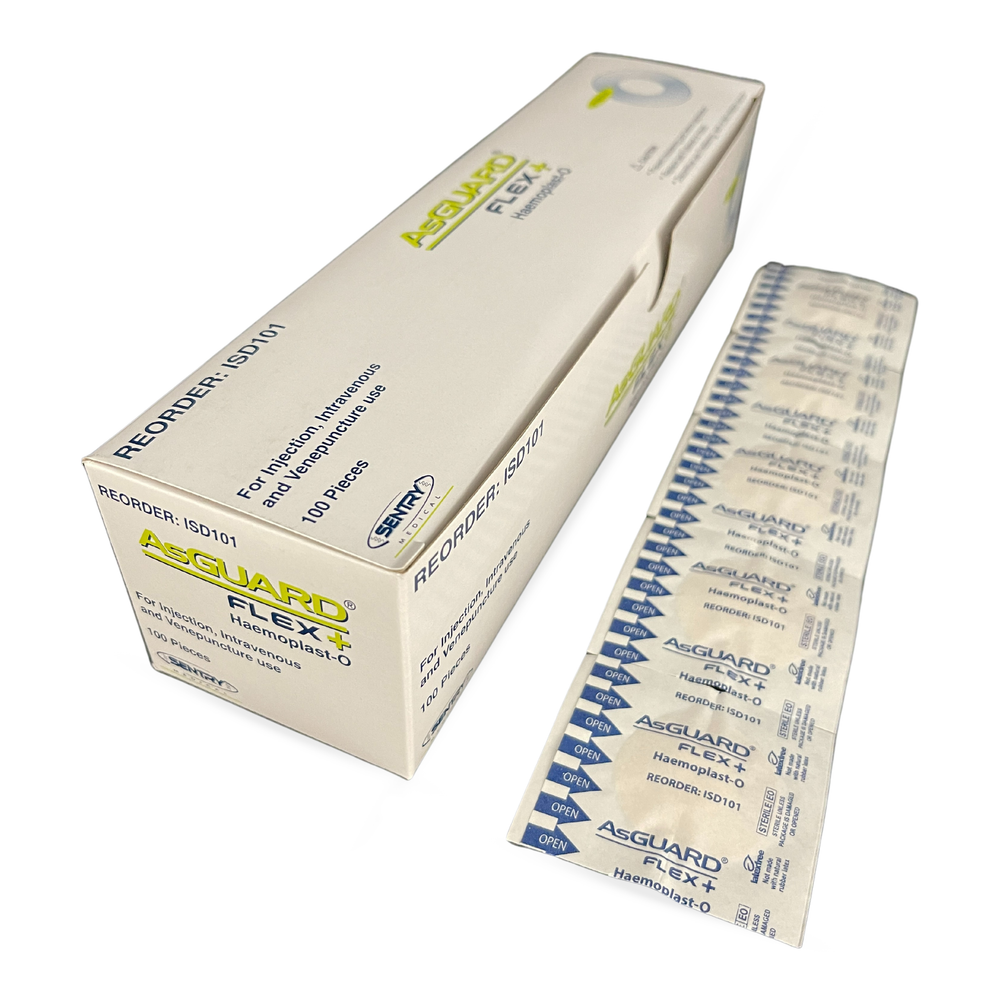 Sentry AsGUARD Flex + Haemoplast 3.6cm Box of 100