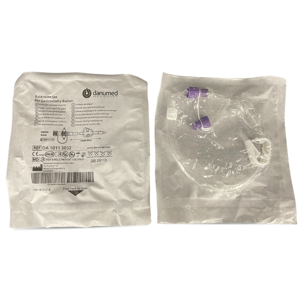 Danumed Extension Set For Gastrostomy With Straight Button Connector Bolus