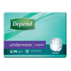 Depend Underwear Super Unisex White- All Sizes