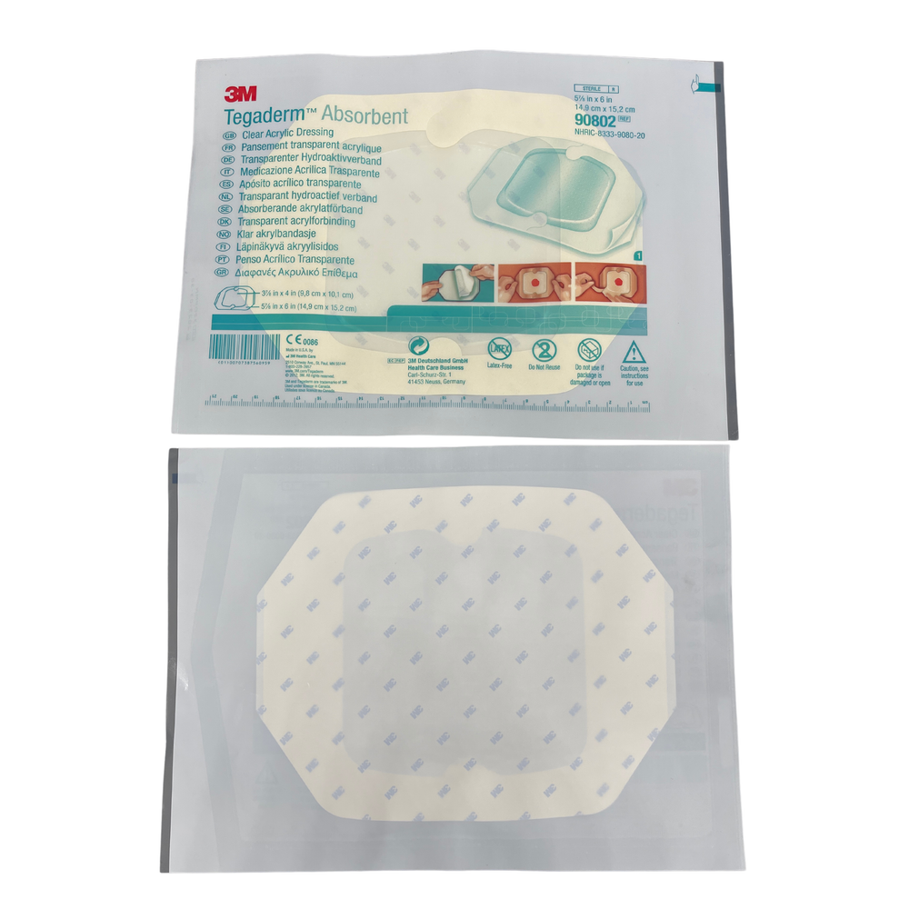 3M Tegaderm Absorbent Dressing 14.9cm x 15.2cm Adhesive (90802)