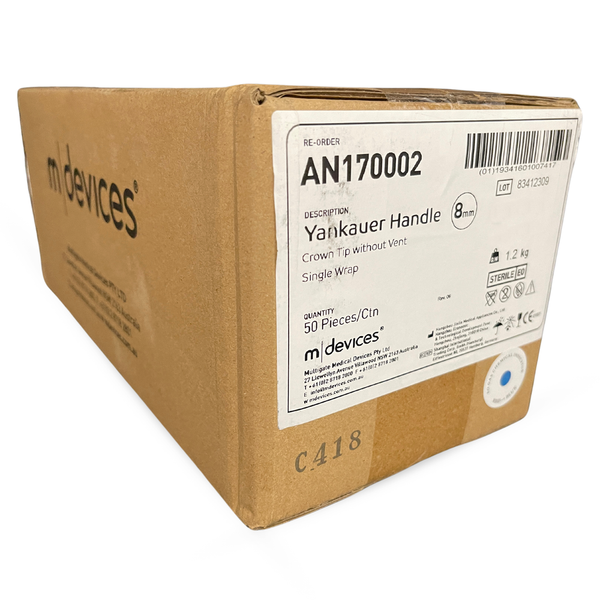 Mdevices Yankauer Handle, Box of 50 - All Sizes