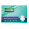 Depend Underwear Super Unisex White- All Sizes