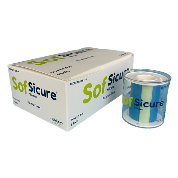 SofSicure Silicone Fixation Tapes - Box of 6