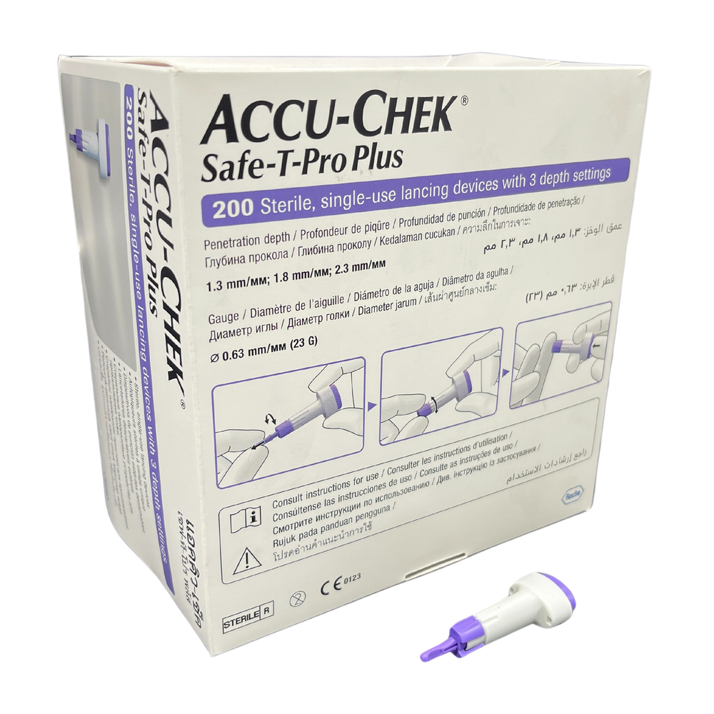  Accu-Chek Safe T-Pro Lancet Plus - 200 per Box