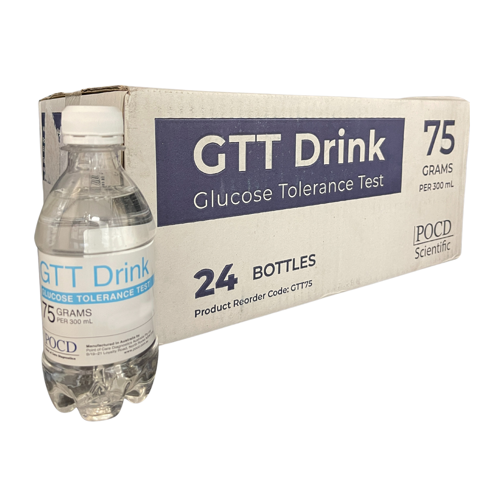 Glucose Tolerance Test Drink 300mL, 75g Concentrations, Clear, Box of 24