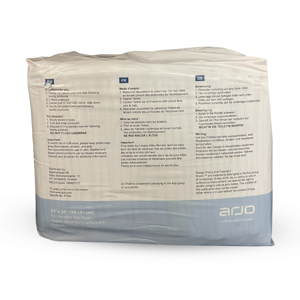 Dri Flow Underpad Air Permeable 58Cmx91Cm (Pkt X 12) 15002000 - Pack of 6