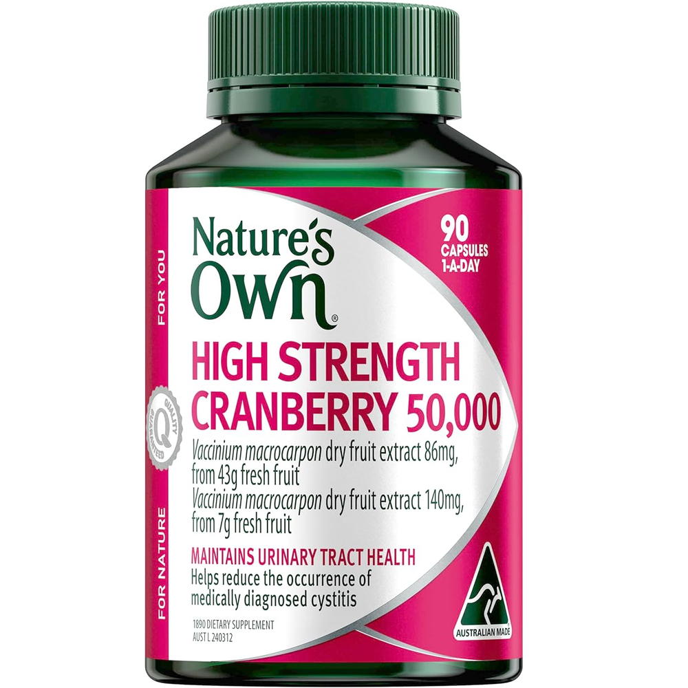 Natures Own High Strength Cranberry 50,000mg 90 Capsules