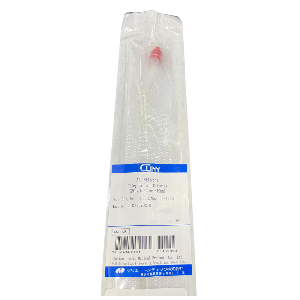 Cliny Catheter 18G Adult 5Cc Foley 2 Way Round Silicone