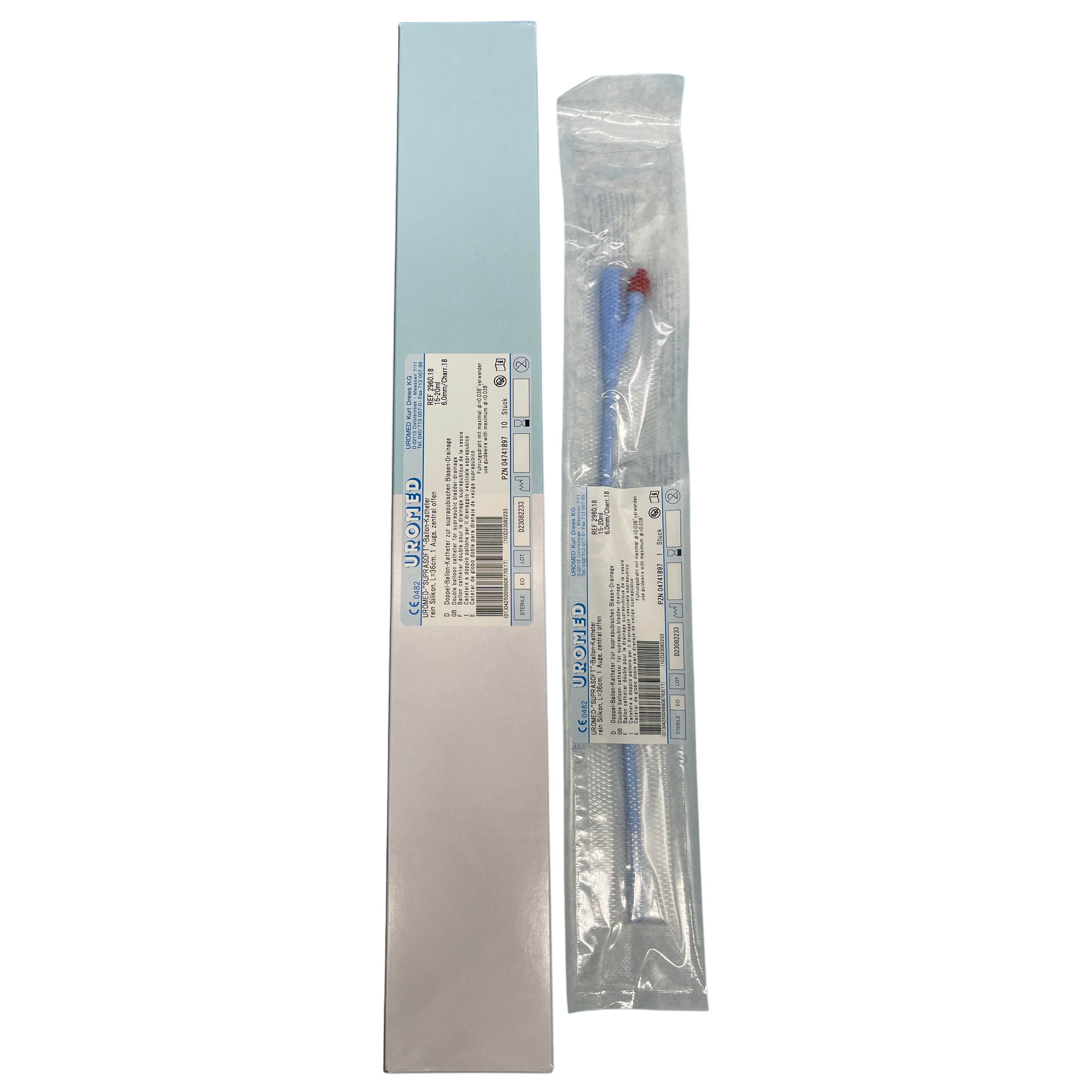 Uromed Supra-Kath Double Balloon 2 Way Suprapublic Catheters 36cm - (14FR - 18FR)