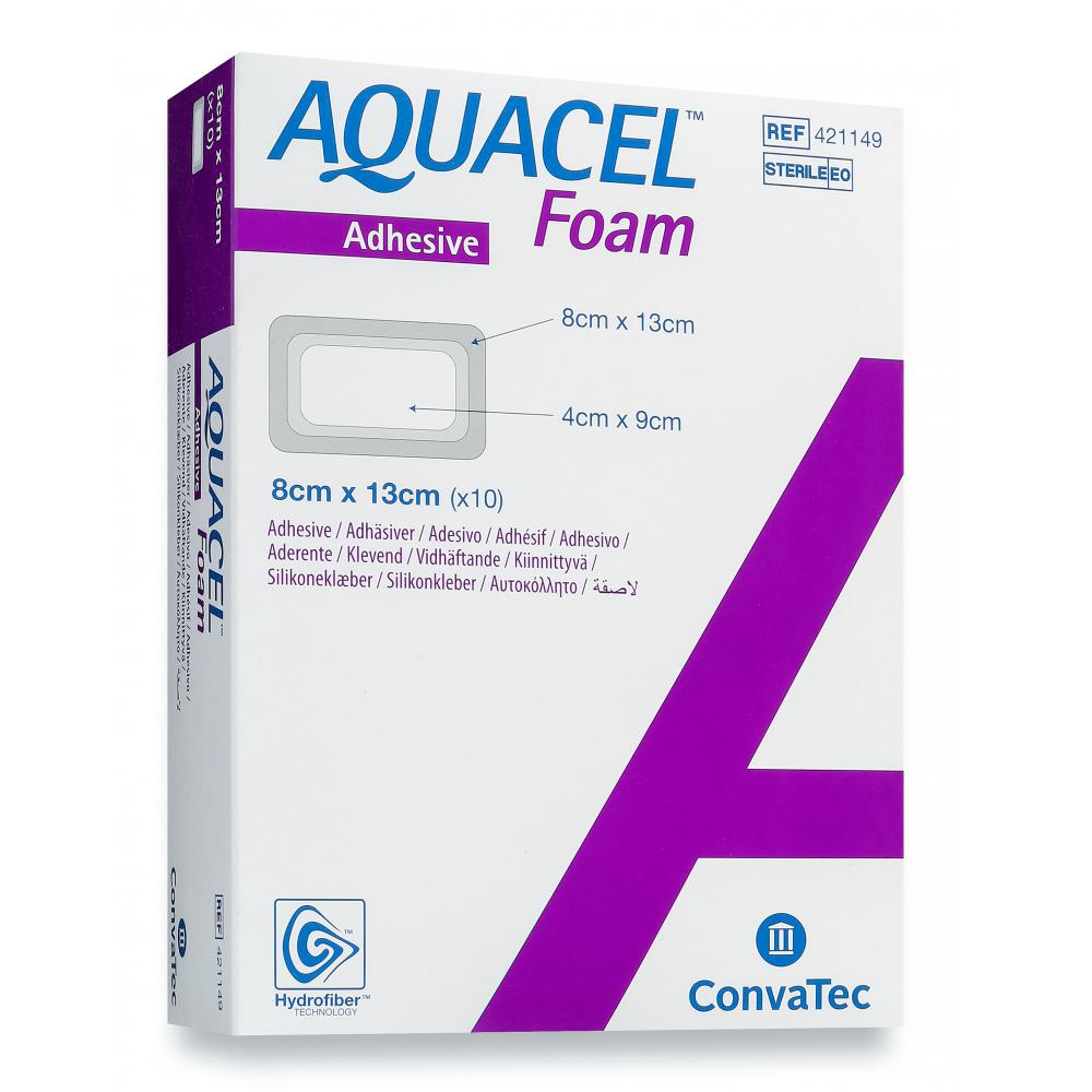 ConvaTec Aquacel Foam Dressing 8Cmx13Cm Adhesive (421149)